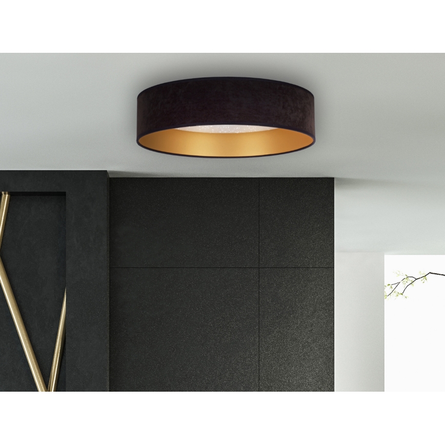 Brilagi - Φωτιστικό οροφής LED VELVET STAR LED/24W/230V δ. 40 cm 3000K/4000K/6400K μαύρο/χρυσό