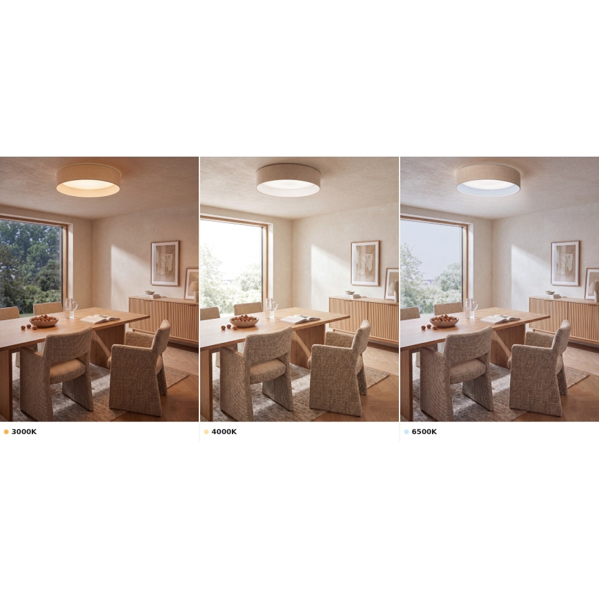 Brilagi - LED φωτιστικό οροφής VELVET VARI LED/24W/230V 3000/4000/6500K Ø 45 εκ. εκρού