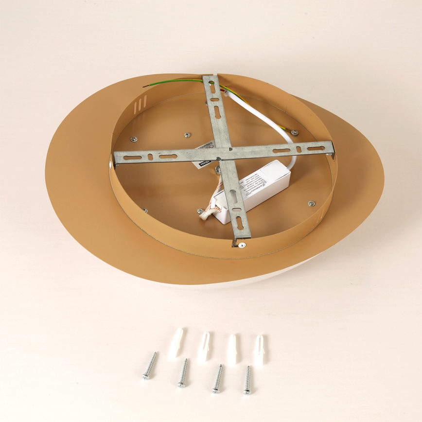 Brilagi - Φωτιστικό οροφής LED VISBY WOOD LED/18W/230V Ø 38 cm καφέ