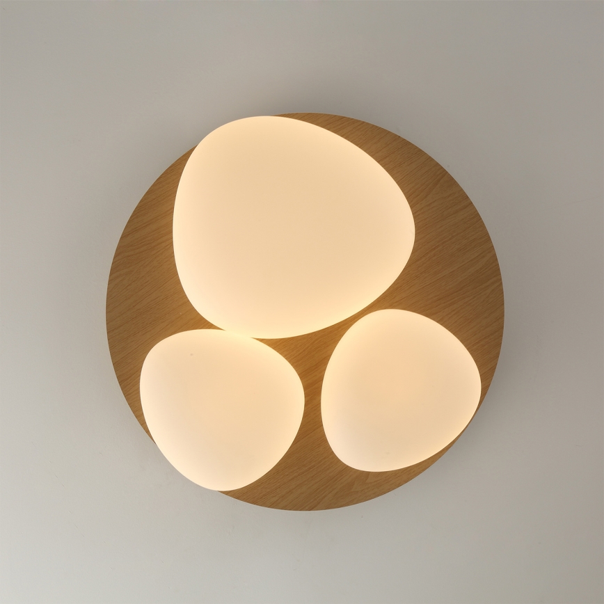 Brilagi - Φωτιστικό οροφής LED VISBY WOOD LED/36W/230V, διάμ. 50 cm, καφέ