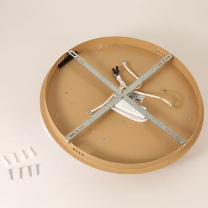 Brilagi - Φωτιστικό οροφής LED VISBY WOOD LED/36W/230V, διάμ. 50 cm, καφέ