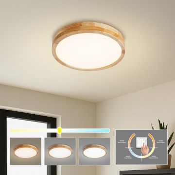 Brilagi - Φωτιστικό οροφής LED WOODLINE LED/24W/230V 3000/4000/6000K από δρυ, Ø 30 cm