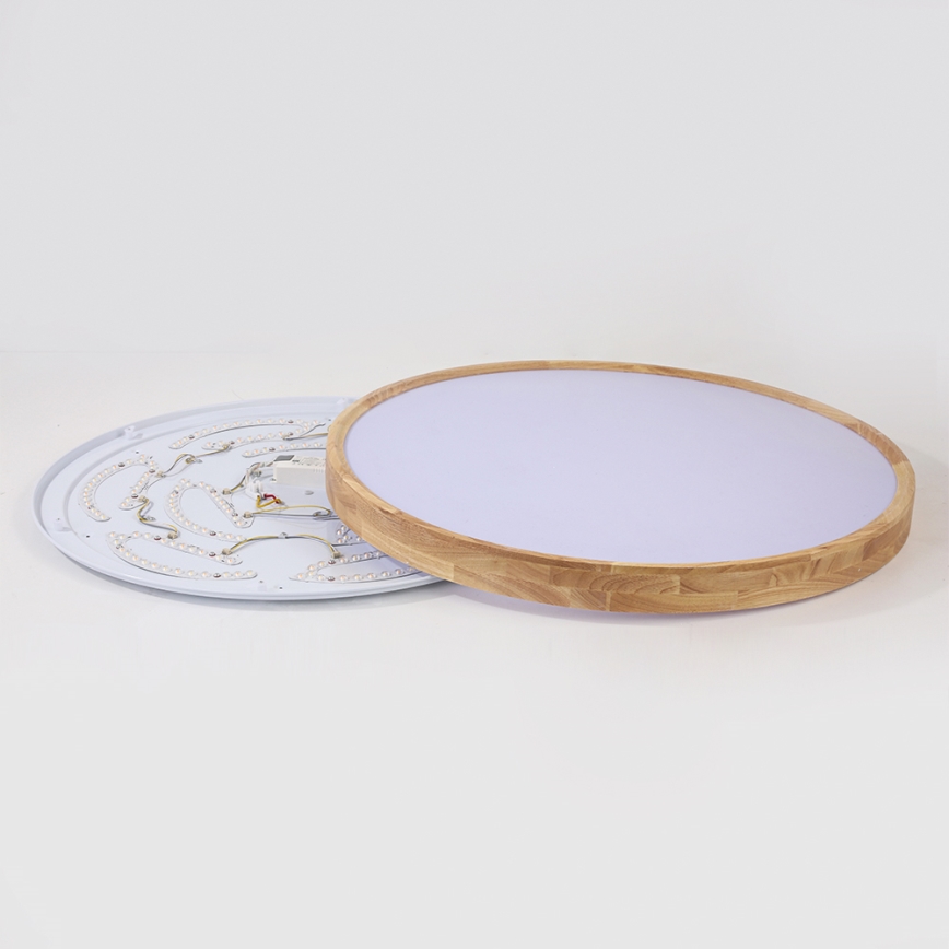 Brilagi - Φωτιστικό οροφής WOODROUND LED/70W/230V 3000/4000/6000K Ø 80 cm ξύλο CRI 90