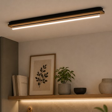 Brilagi - Φωτιστικό οροφής LED WOODY FLAT LED/25W/230V 118 cm δρυς/μαύρο