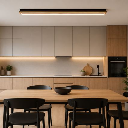 Brilagi - Φωτιστικό οροφής LED WOODY FLAT LED/25W/230V 118 cm δρυς/μαύρο