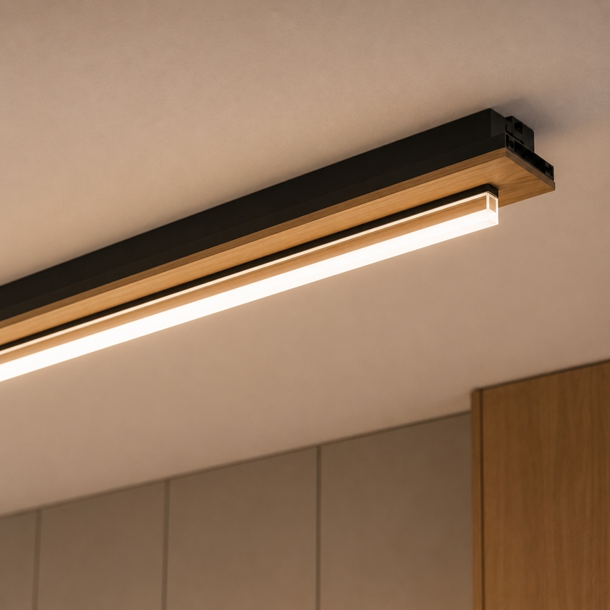Brilagi - Φωτιστικό οροφής LED WOODY FLAT LED/25W/230V 118 cm δρυς/μαύρο