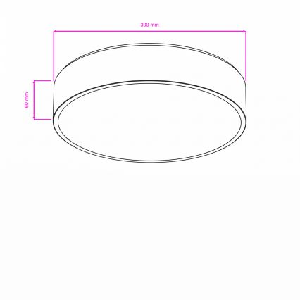 Brilagi - LED Φωτιστικό οροφής μπάνιου POOL LED/24W/230V 3000/4000/5500K pr. 30 cm IP54 μπρονζέ