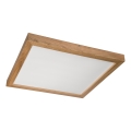 Brilagi - Φωτιστικό οροφής LED για μπάνιο WOODY FRAME, 50W/230V, 60x60 cm, IP44, σε απόχρωση δρυός