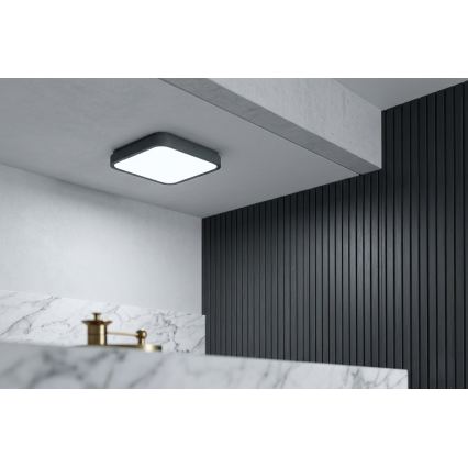 BRILAGI - LED Φωτιστικό οροφής μπάνιου ZENNA LED/24W/230V 34,5x34,5 cm IP44 ανθρακί