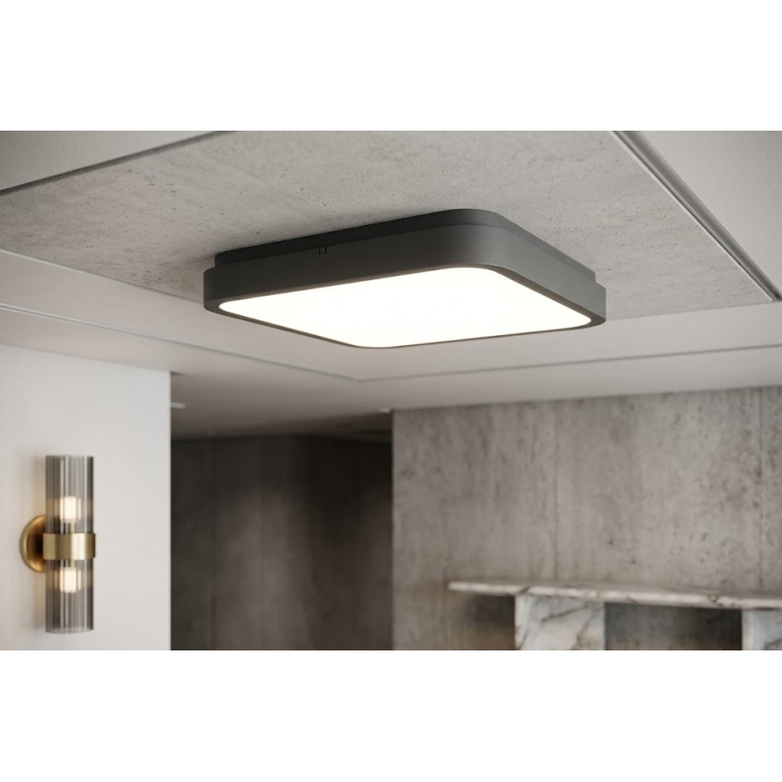 BRILAGI - LED Φωτιστικό οροφής μπάνιου ZENNA LED/24W/230V 34,5x34,5 cm IP44 ανθρακί