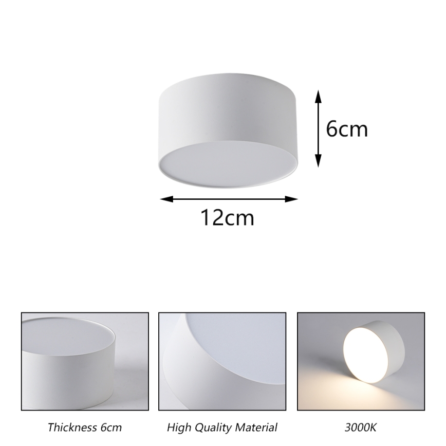 BRILAGI - Φωτιστικό οροφής LED εξωτερικού χώρου FORIS LED/14W/230V διάμ. 12 cm λευκό IP44