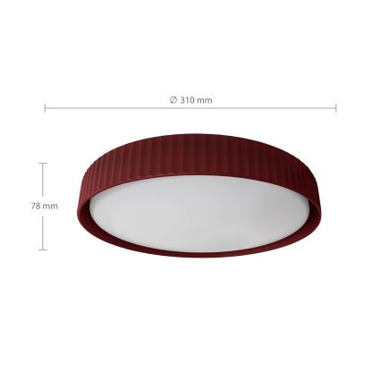 Brilagi - Φωτιστικό οροφής LUCIA LED/24W/230V Ø 31 cm κόκκινο