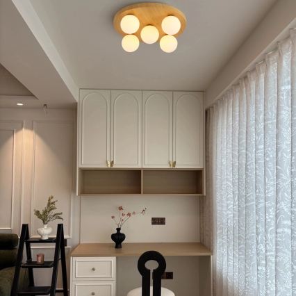 Brilagi - Φωτιστικό οροφής LUND WOOD 5xG9/9W/230V Ø 40 cm με ξύλινο φινίρισμα