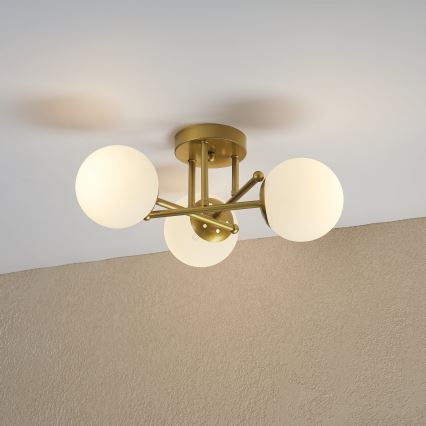 Brilagi - Φωτιστικό οροφής MALIVA 3xE14/15W/230V χρυσό/λευκό