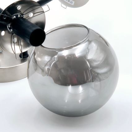 Brilagi - Φωτιστικό οροφής MALIVA 6xE14/15W/230V ματ χρώμιο/καπνιστό