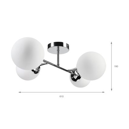 Brilagi - Φωτιστικό οροφής MALONY 4xE14/20W/230V γυαλιστερό χρώμιο