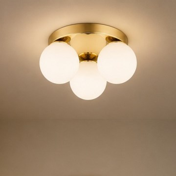 Brilagi - Φωτιστικό οροφής MILO 3xE27/60W/230V Ø 35 εκ. χρυσό