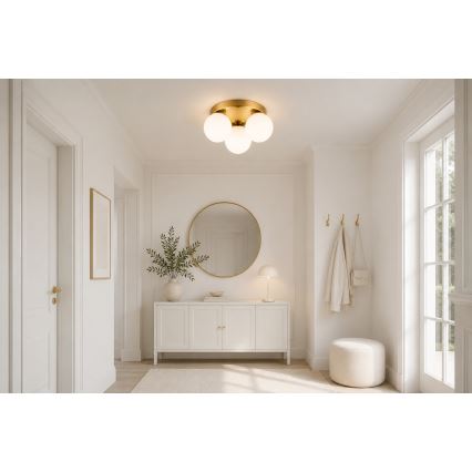 Brilagi - Φωτιστικό οροφής MILO 3xE27/60W/230V Ø 35 εκ. χρυσό