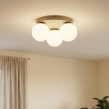 Brilagi - Φωτιστικό οροφής MILO ECRU 3xE27/60W/230V Ø 35 cm μπεζ/χρυσό