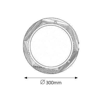 Brilagi - Φωτιστικό οροφής ORBIS 1xE27/60W/230V Ø 30 cm από πεύκο