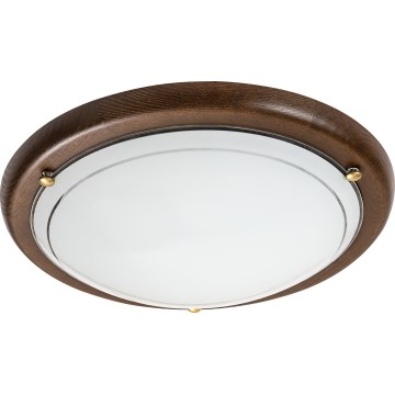 Brilagi - Φωτιστικό οροφής ORBIS 1xE27/60W/230V Ø 30 εκ., φινίρισμα πεύκου