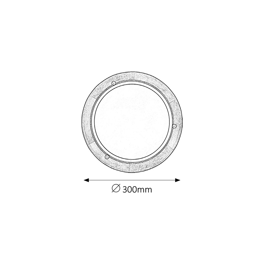 Brilagi - Φωτιστικό οροφής ORBIS 1xE27/60W/230V Ø 30 εκ., φινίρισμα πεύκου