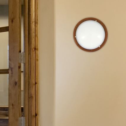 Brilagi - Φωτιστικό οροφής ORBIS 2xE27/60W/230V Ø 38 εκ. πεύκο