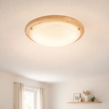 Brilagi - Φωτιστικό οροφής ORBIS 2xE27/60W/230V διάμ. 38 cm, από πεύκο