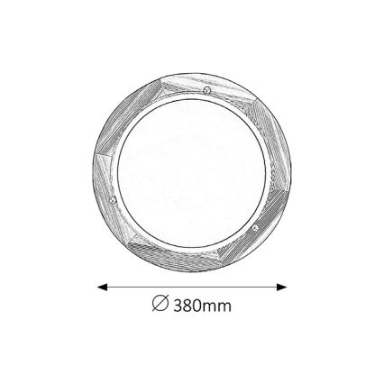 Brilagi - Φωτιστικό οροφής ORBIS 2xE27/60W/230V διάμ. 38 cm, από πεύκο