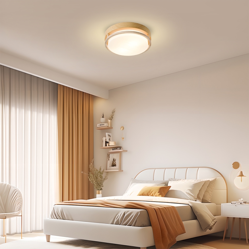 Brilagi - Φωτιστικό οροφής ORINO 2xE27/40W/230V Ø 27 cm σε όψη ξύλου/δρυός