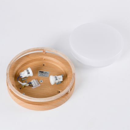 Brilagi - Φωτιστικό οροφής ORINO 2xE27/40W/230V Ø 27 cm σε όψη ξύλου/δρυός