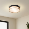 Brilagi - Φωτιστικό οροφής ORINO 2xE27/40W/230V Ø 27 cm μαύρο/δρυς
