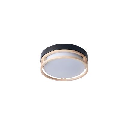 Brilagi - Φωτιστικό οροφής ORINO 2xE27/40W/230V Ø 27 cm μαύρο/δρυς