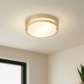 Brilagi - Φωτιστικό οροφής ORINO 2xE27/40W/230V Ø 27 cm χρυσό/δρυς
