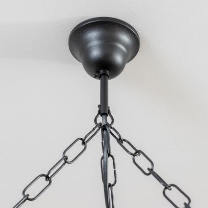 Brilagi - Φωτιστικό οροφής σε αλυσίδα ROATA 6xE14/40W/230V Ø 70 cm οξιά/καρυδιά