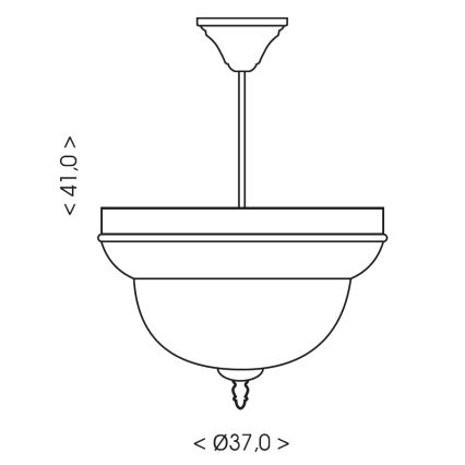 Brilagi - Φωτιστικό οροφής σε ράβδο DAHLIA 3xE27/40W/230V Διάμ. 37 cm μπρούτζινο