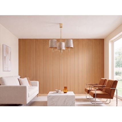 Brilagi - Φωτιστικό οροφής σε ράβδο MONTE 3xE27/60W/230V μπεζ/χρυσό