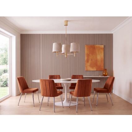 Brilagi - Φωτιστικό οροφής σε ράβδο MONTE 3xE27/60W/230V μπεζ/χρυσό
