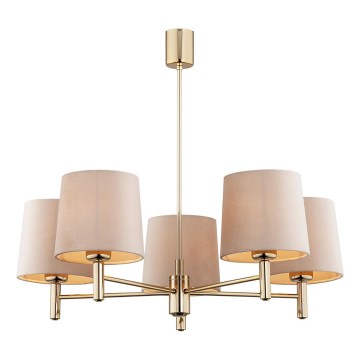Brilagi - Φωτιστικό οροφής σε ράβδο MONTE 5xE27/15W/230V μπεζ/χρυσό