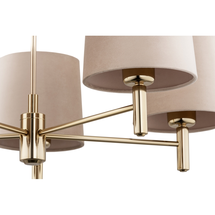 Brilagi - Φωτιστικό οροφής σε ράβδο MONTE 5xE27/60W/230V μπεζ/χρυσό