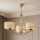 Brilagi - Φωτιστικό οροφής σε ράβδο SAPHIRE 3xE27/15W/230V Ø 66 cm εκρού/χρυσό/πατίνα