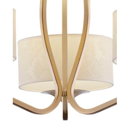 Brilagi - Φωτιστικό οροφής σε ράβδο SAPHIRE 3xE27/15W/230V Ø 66 cm εκρού/χρυσό/πατίνα