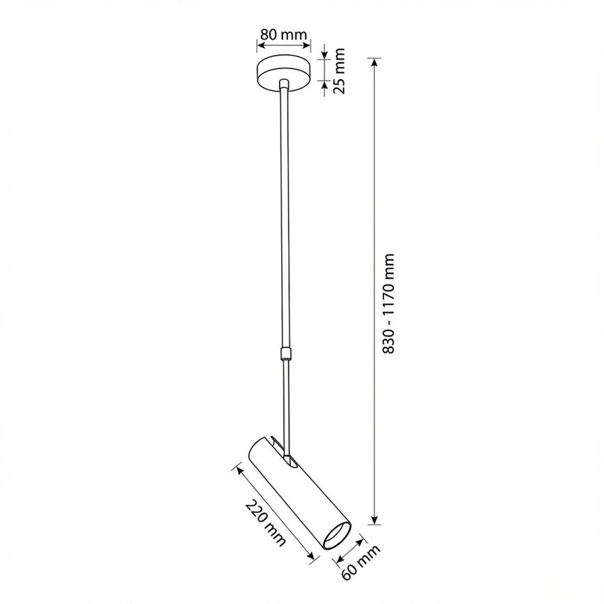 Brilagi - Φωτιστικό οροφής σε ράβδο SELE 1xGU10/30W/230V λευκό