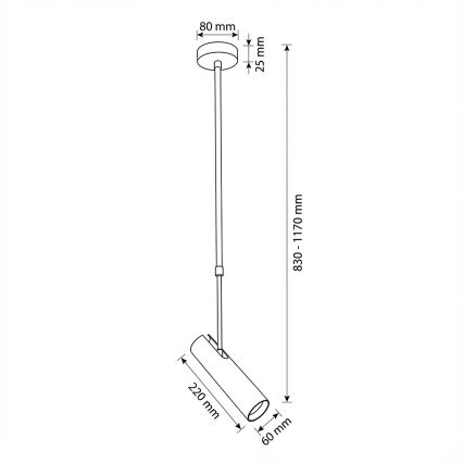 Brilagi - Φωτιστικό οροφής σε ράβδο SELE 1xGU10/30W/230V μπεζ