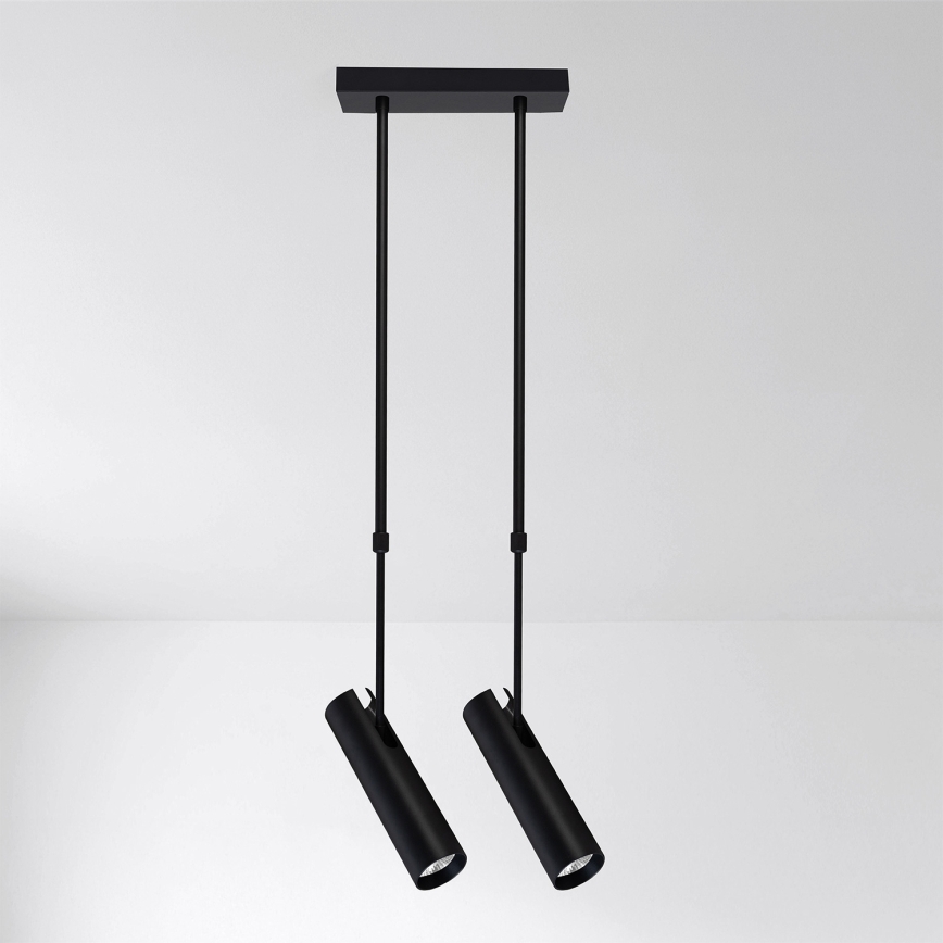 Brilagi - Φωτιστικό οροφής σε ράβδο SELE 2xGU10/30W/230V μαύρο
