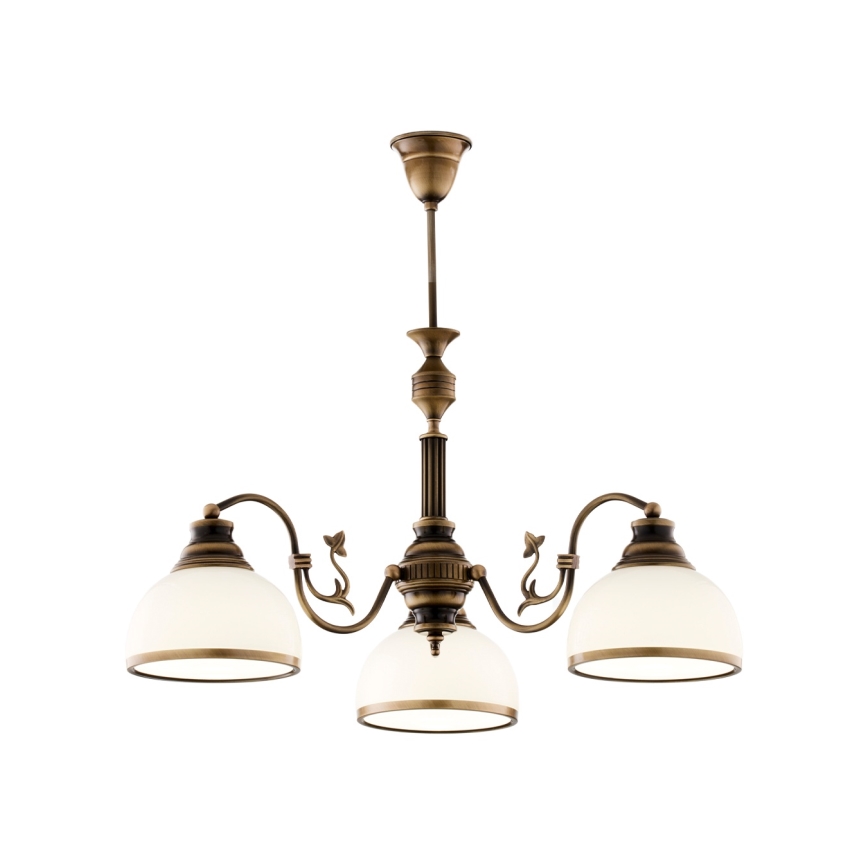 Brilagi - Φωτιστικό οροφής σε ράβδο TAURUS 3xE27/15W/230V, διάμ. 70 cm, μπρονζέ