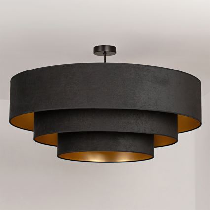 Brilagi - Φωτιστικό οροφής (πλαφονιέρα) LUNETA 3xE27/60W/230V Ø 80 cm μαύρο/χρυσό