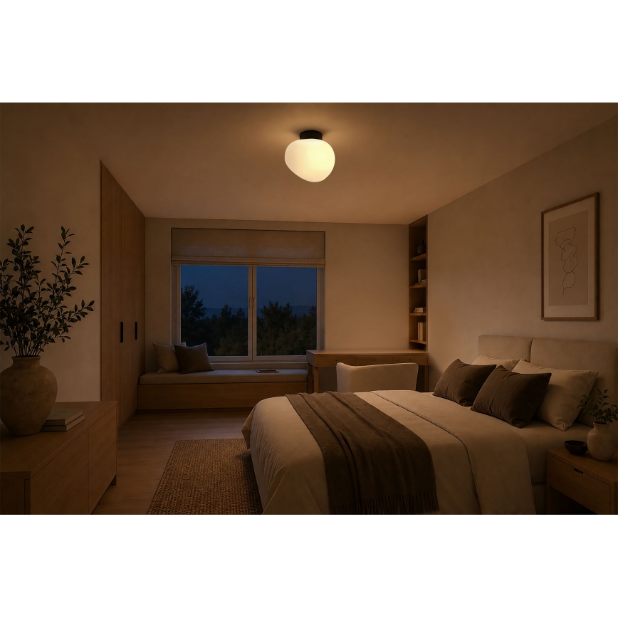 BRILAGI - Φωτιστικό οροφής PEBBLES 1xE27/40W/230V Ø 20 cm μαύρο