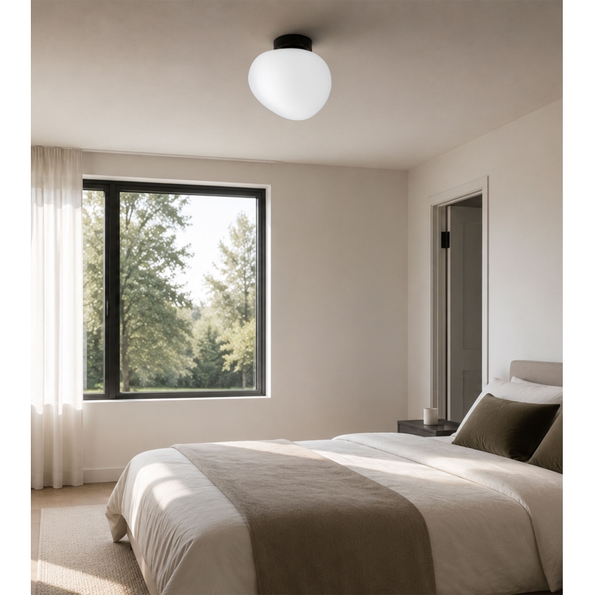 BRILAGI - Φωτιστικό οροφής PEBBLES 1xE27/40W/230V Ø 20 cm μαύρο