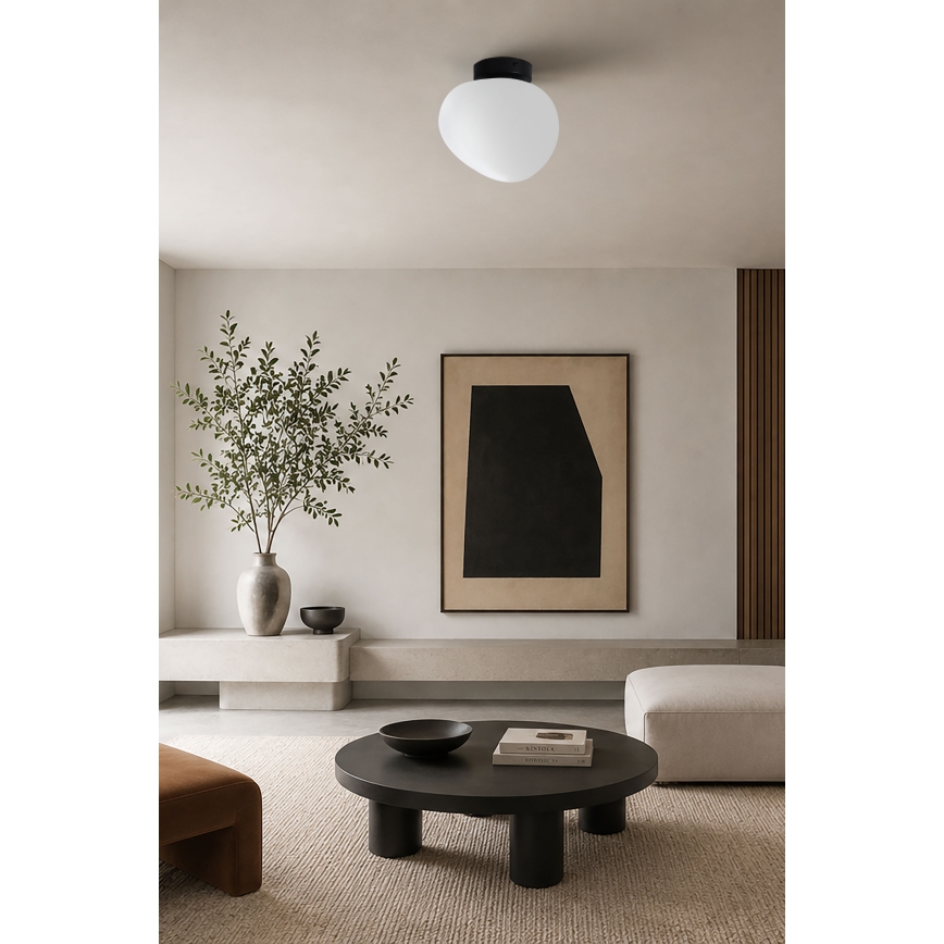 BRILAGI - Φωτιστικό οροφής PEBBLES 1xE27/40W/230V Ø 20 cm μαύρο
